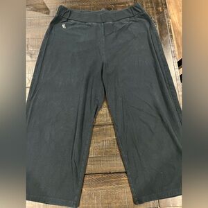 Lauren Ralph Lauren Black Wide-leg cropped lounge pants